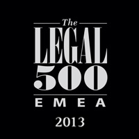 The Legal 500, 2013 testimonials logo.